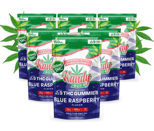 BLUE RASPBERRY DELTA 9 THC GUMMIES | 6-PACK BUNDLE | 900MG