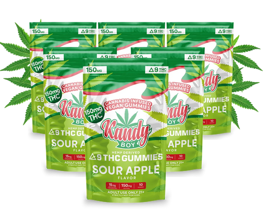 SOUR APPLE DELTA 9 THC GUMMIES | 6-PACK BUNDLE | 900MG