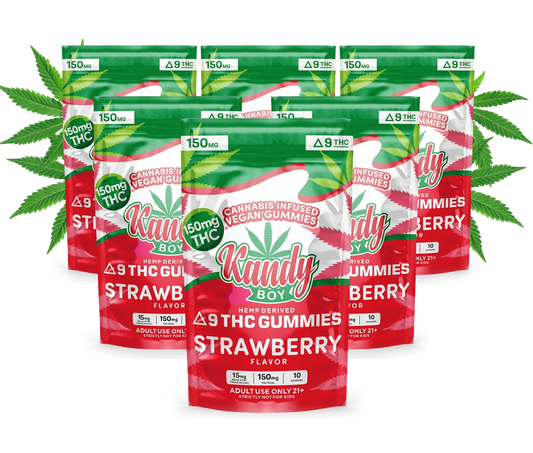 STRAWBERRY DELTA 9 THC GUMMIES | 6-PACK BUNDLE | 900MG