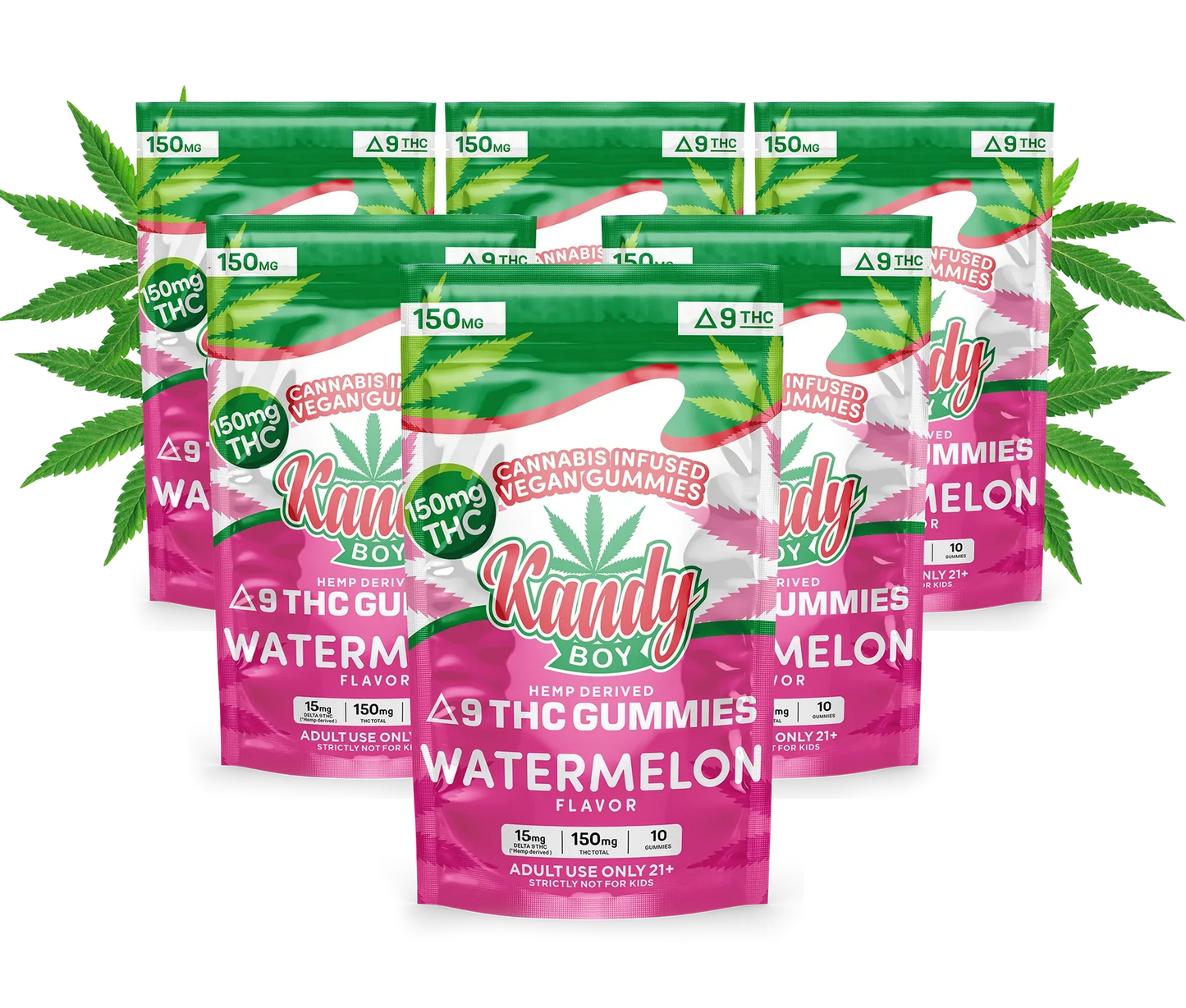 WATERMELON DELTA 9 THC GUMMIES | 6-PACK BUNDLE | 900MG