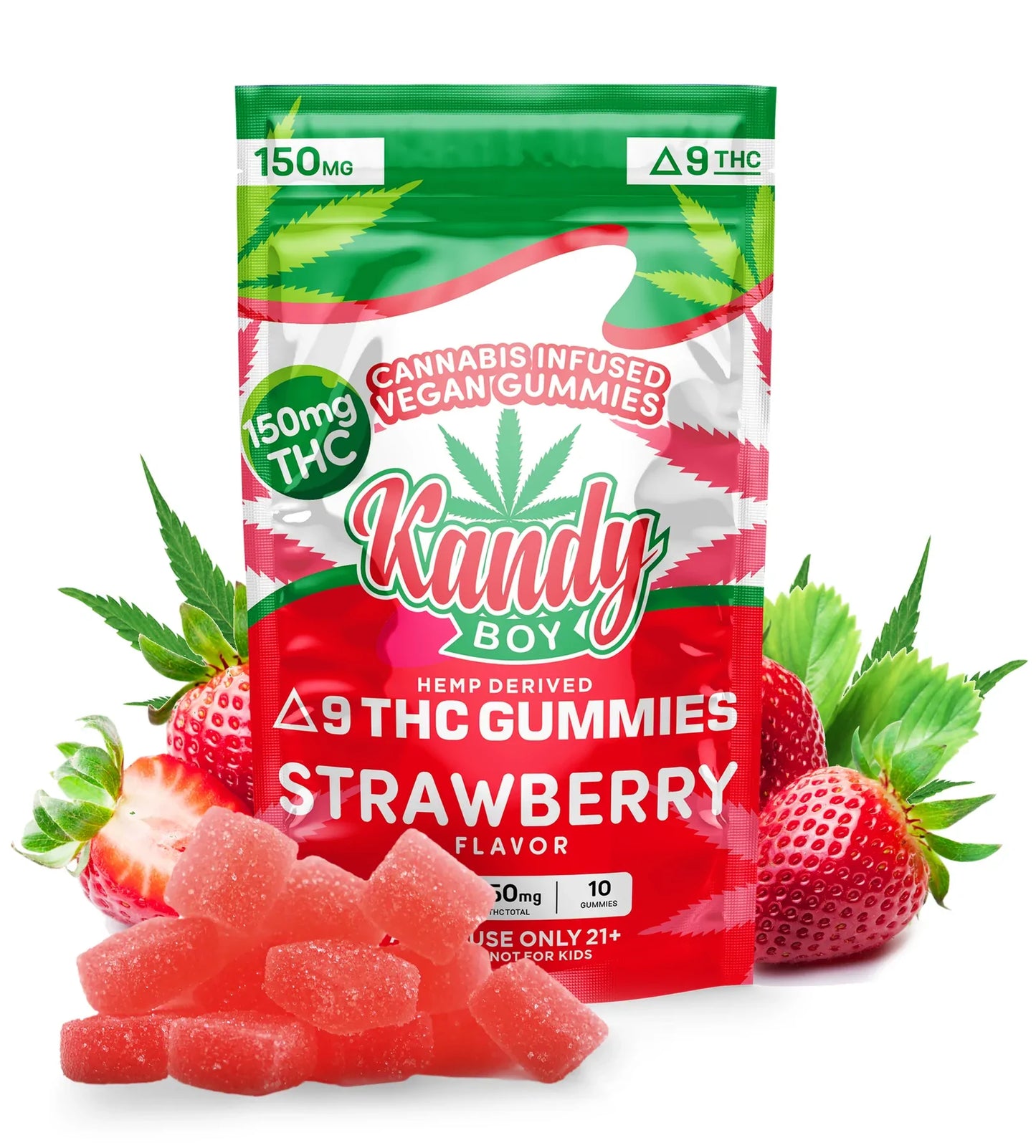 STRAWBERRY DELTA 9 THC GUMMIES | KANDY BOY | 150MG